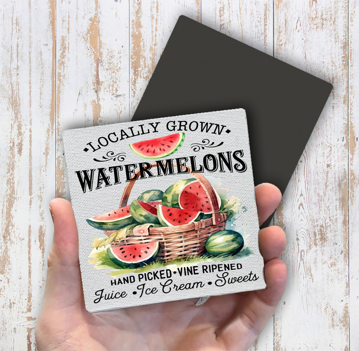 Locally Grown Watermelon  Magnet Fridge