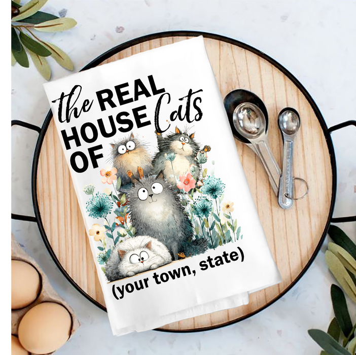 The Real House Cats of  Tea Towel