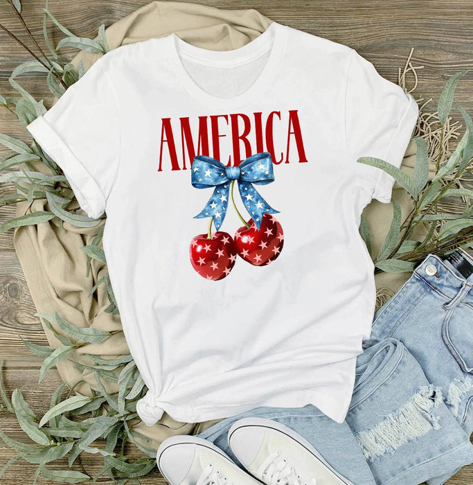 Patriotic Cherry America T-Shirt