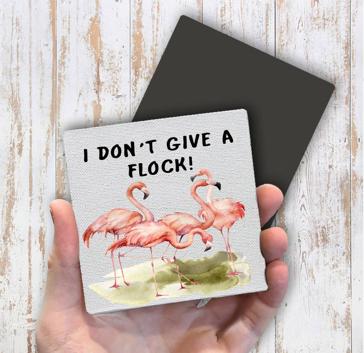 Pink Flamingo I Don't Give A Flock Magnet Fridge