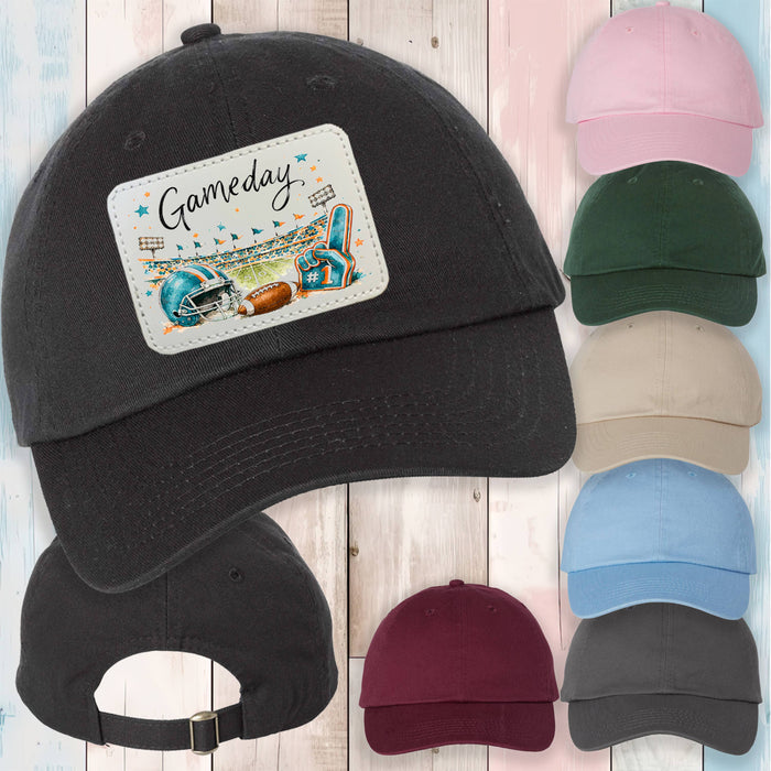 Gameday Football Aqua & Orange Basbeall Hat