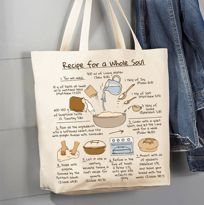 Spiritual Recipe for a Whole Soul Canvas Tote Bag