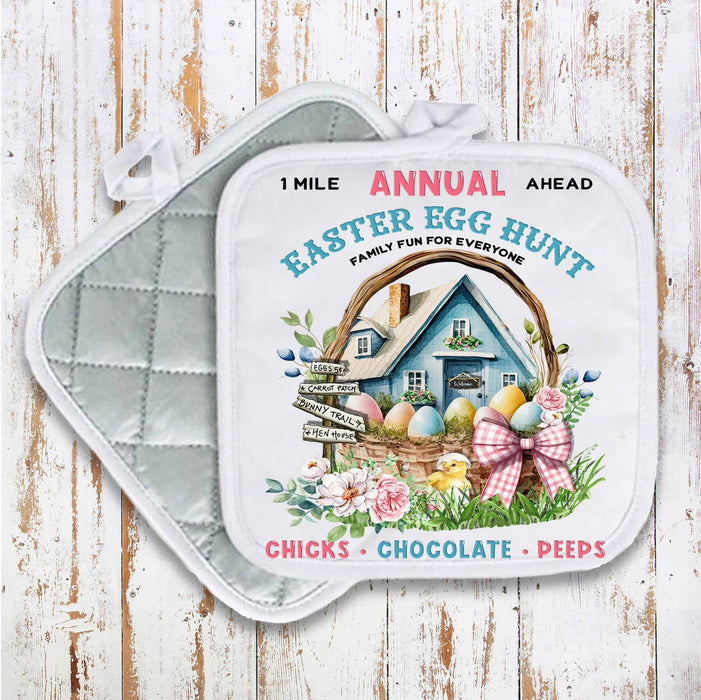 Annual Easter Egg Hunt Pot Holder Oven Mitt