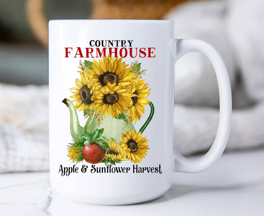 Autumn Fall Farmhouse Sunflowers Coffee Mug