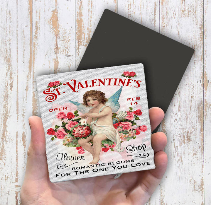 Vintage Cupid Angel St. Valentine's Magnet Fridge