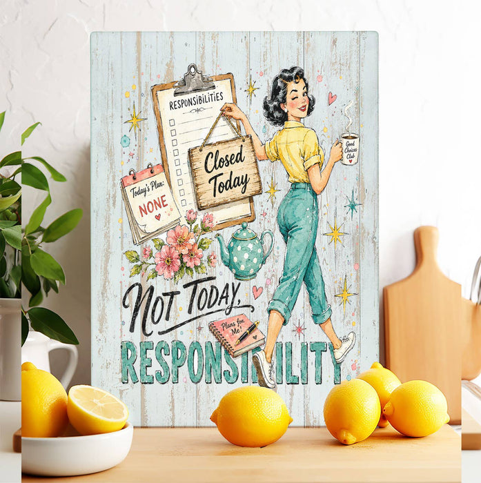 Housewives Not today Responsibility Glass Cutting Board