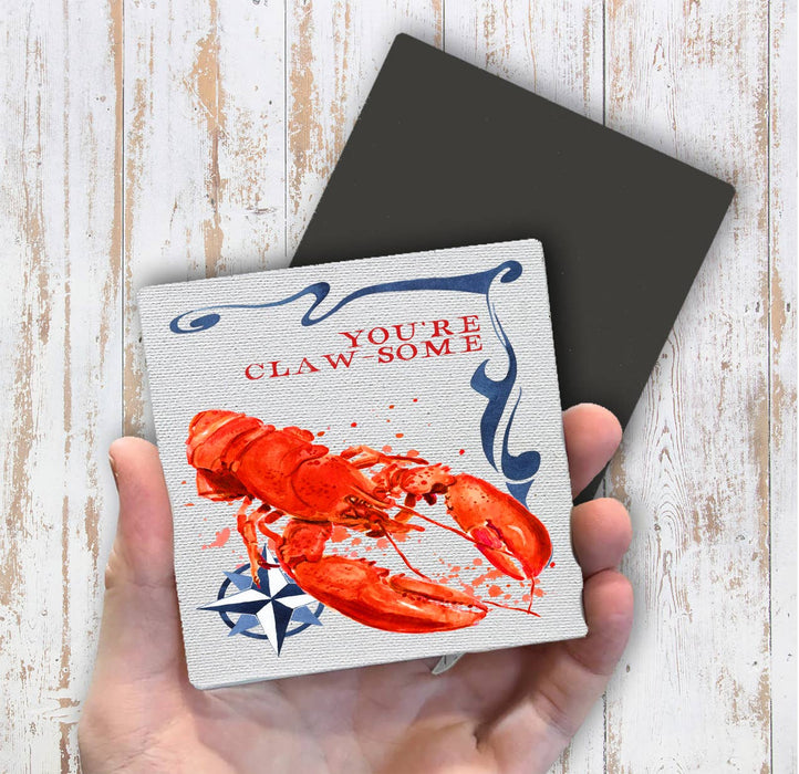 You're Claw-some Lobster Coastal Magnet Fridge