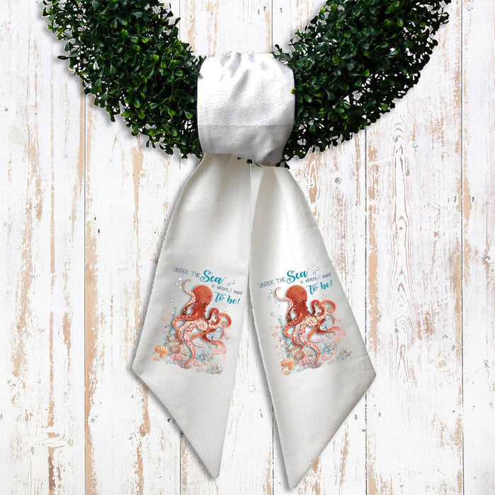 Under the Sea Octopus Coastal Wreath Sash