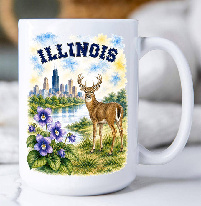 Illinois State Bird and Animal Coffee Mug