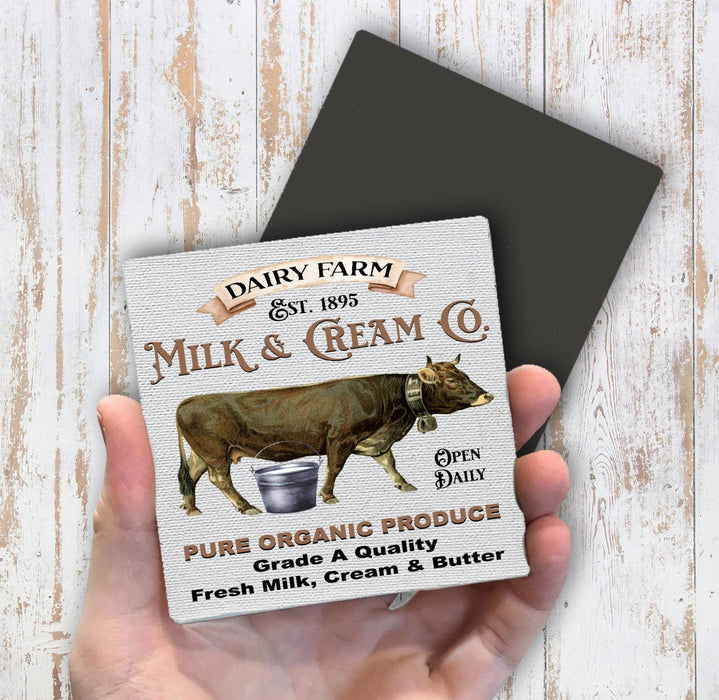 Dairy Farm Milk Cream Cow Magnet Fridge