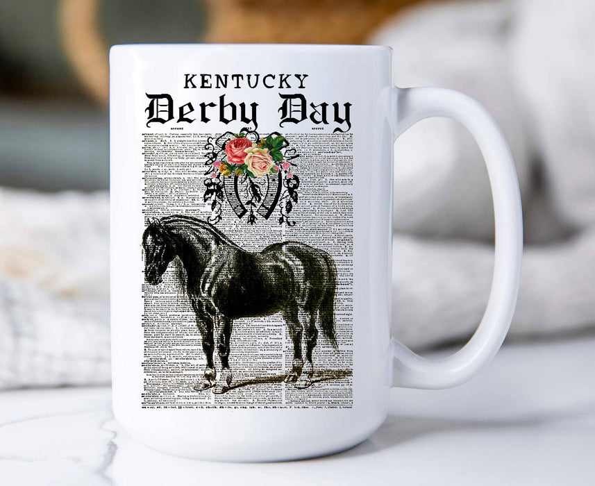 Kentucky Derby Horse Vintage Coffee Mugs