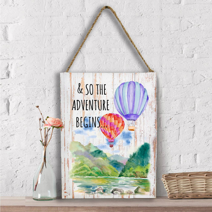 Hot Air Balloons The Adventure Begins Wall Decor