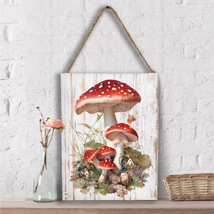 Red & White Mushrooms Faires Wall Decor