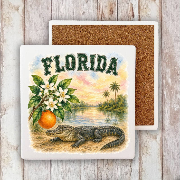 Florida State Bird and Animal Stone Coaster