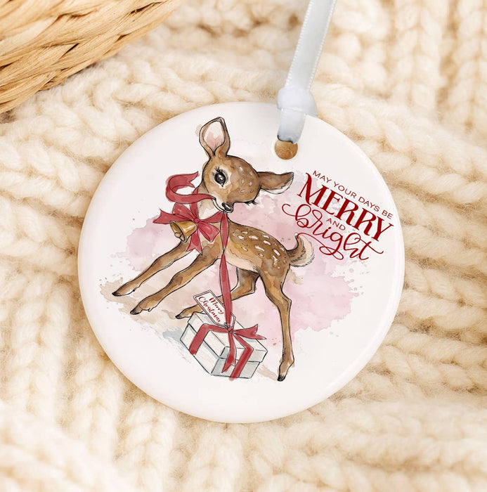 Vintage Christmas Reindeer Ornament