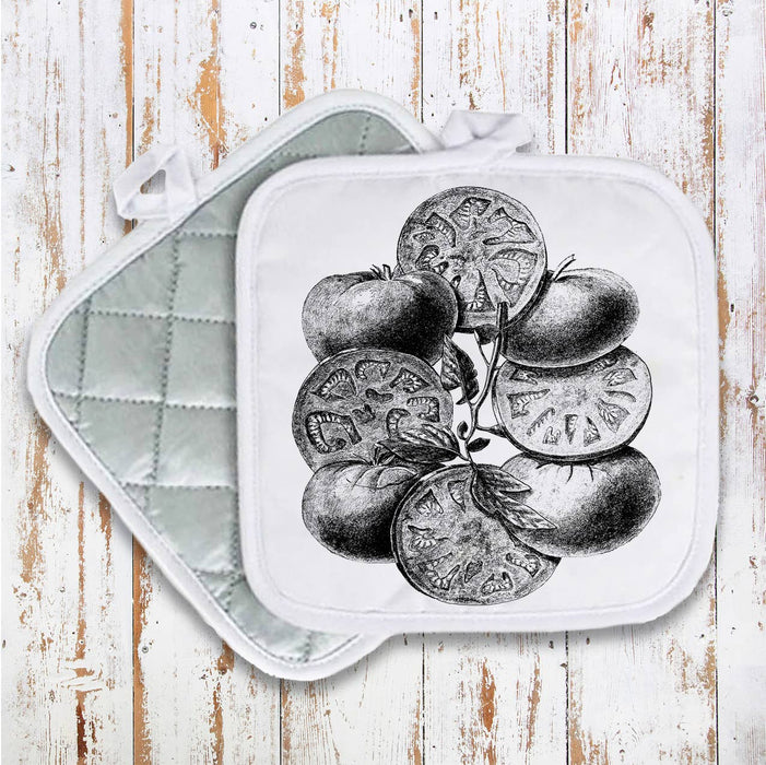 Vegetables, Tomatoes, Pot Holder Oven Mitts