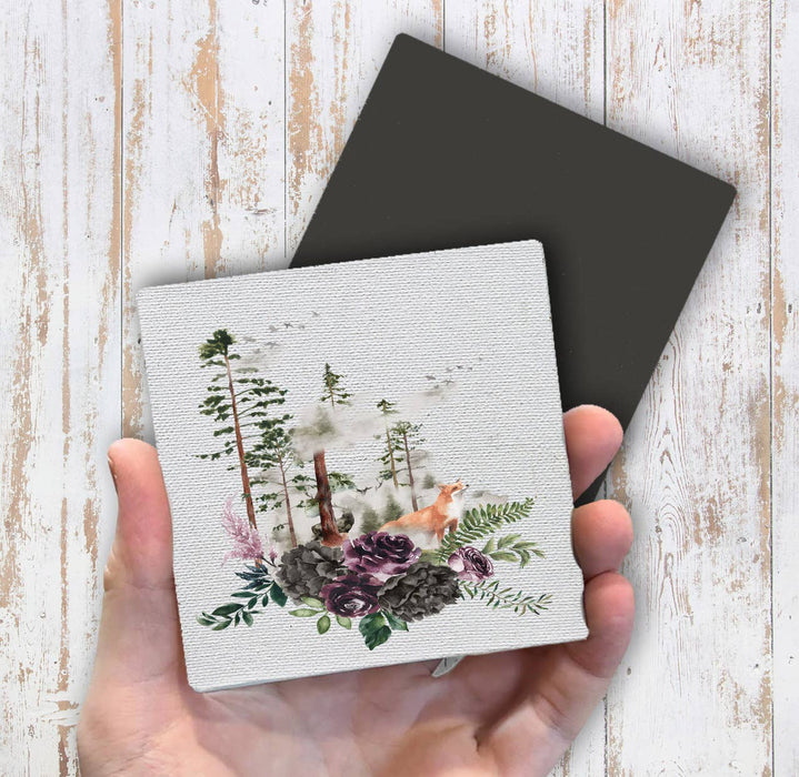 Fox Forest Trees Nature Magnet Fridge