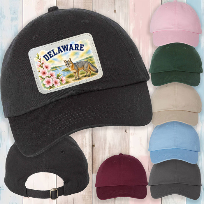 Delaware State Bird and Animal Baseball Hat