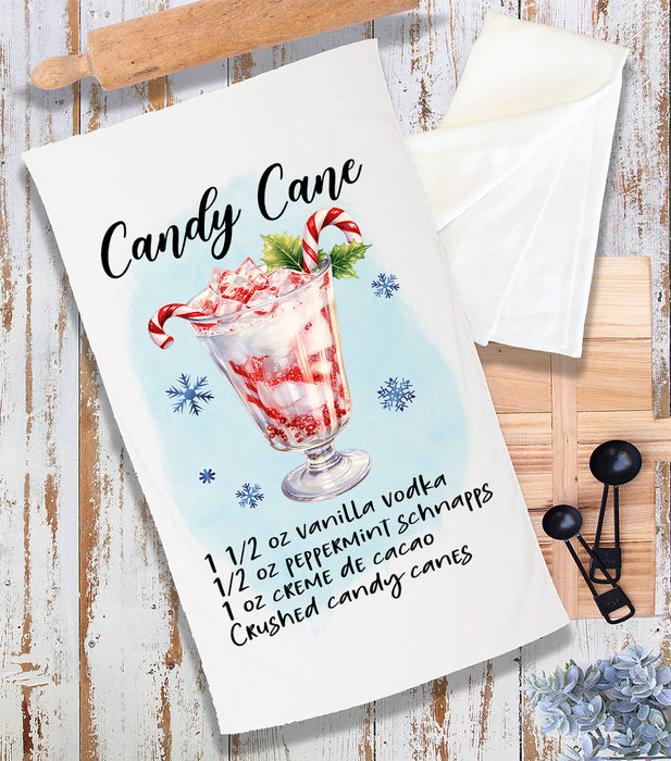Christmas Cocktail Candy Cane Recipe Terry Towel