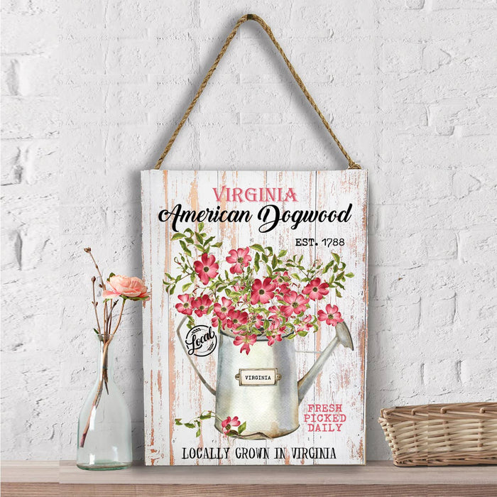 Virginia State Flower American Dogwood Wall Decor