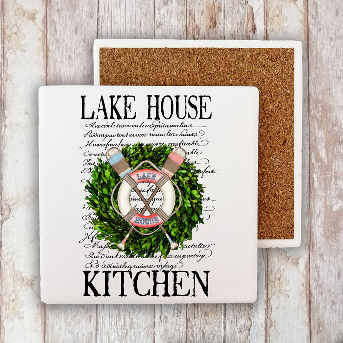 Lake House   Stone Coaster