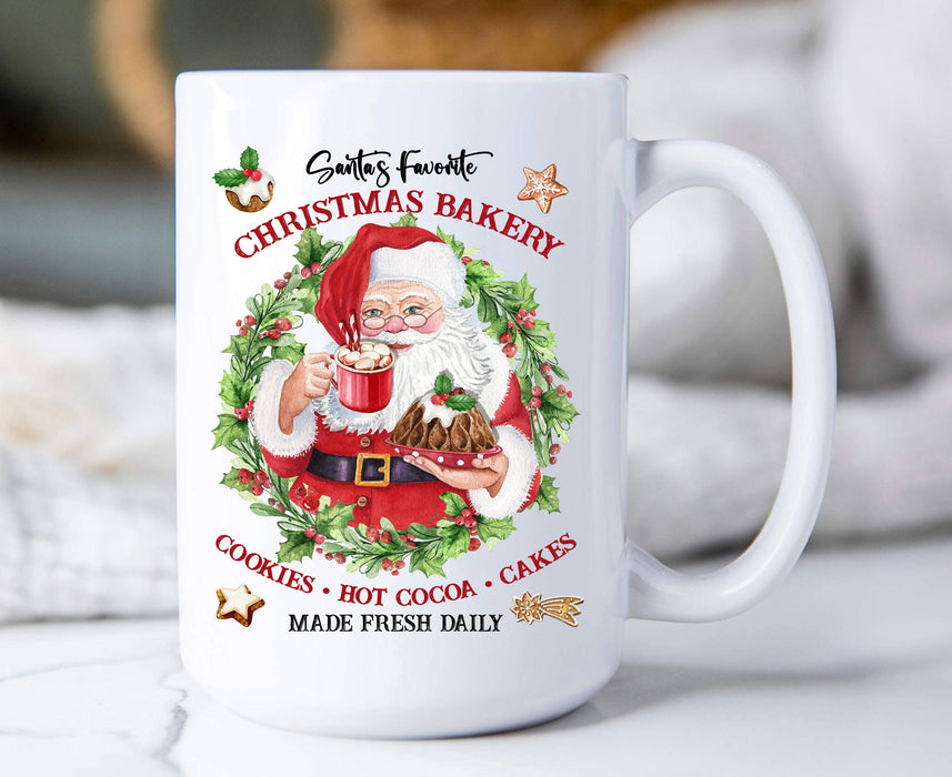Merry Christmas Santa's Bakery Coffee Mug