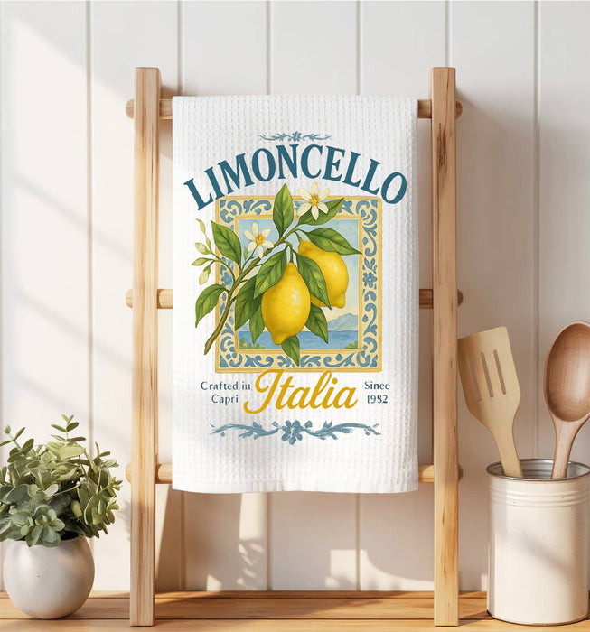 Limoncello italia Lemons Waffle Weave Towel