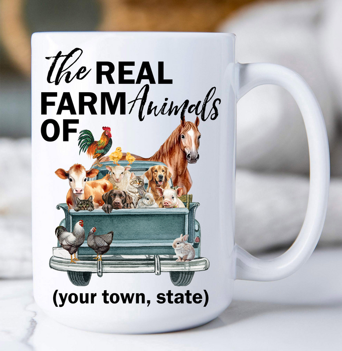 The Real House Farm Animals of  Coffee Mug
