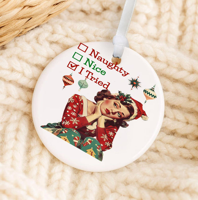 Merry Christmas Deer Red Cardinals Ornament