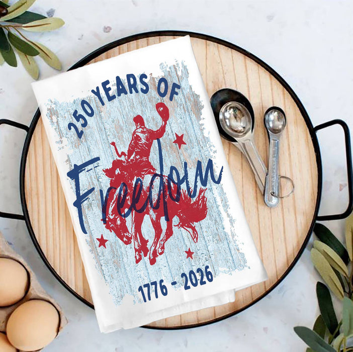 Western 250 years of Freedom Tea Towel