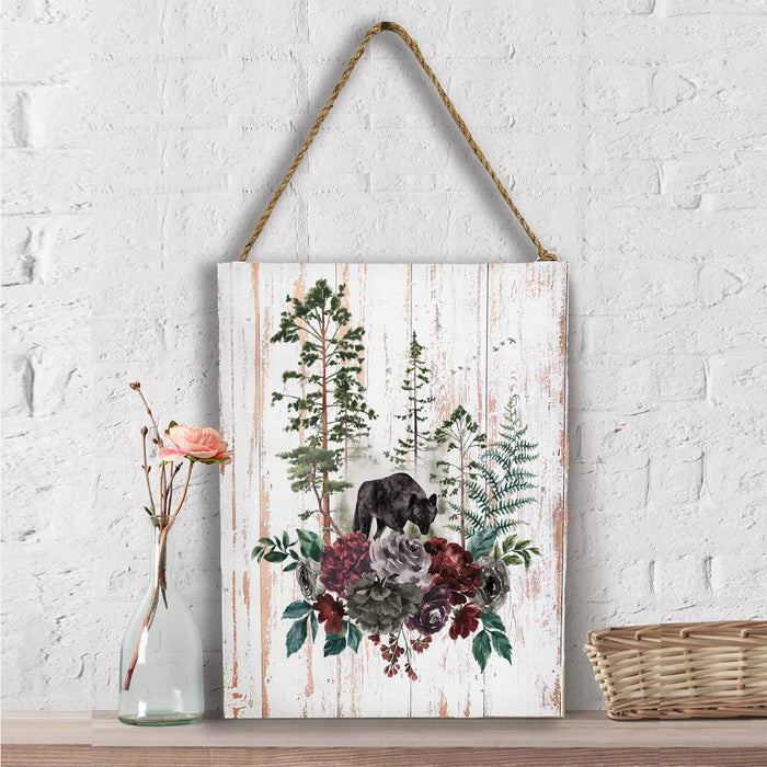 Wolf Forest Trees Nature Wall Decor