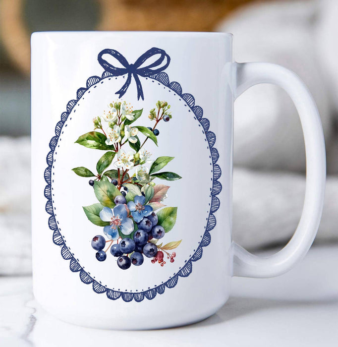 Vintage Blueberries Coffee Mug