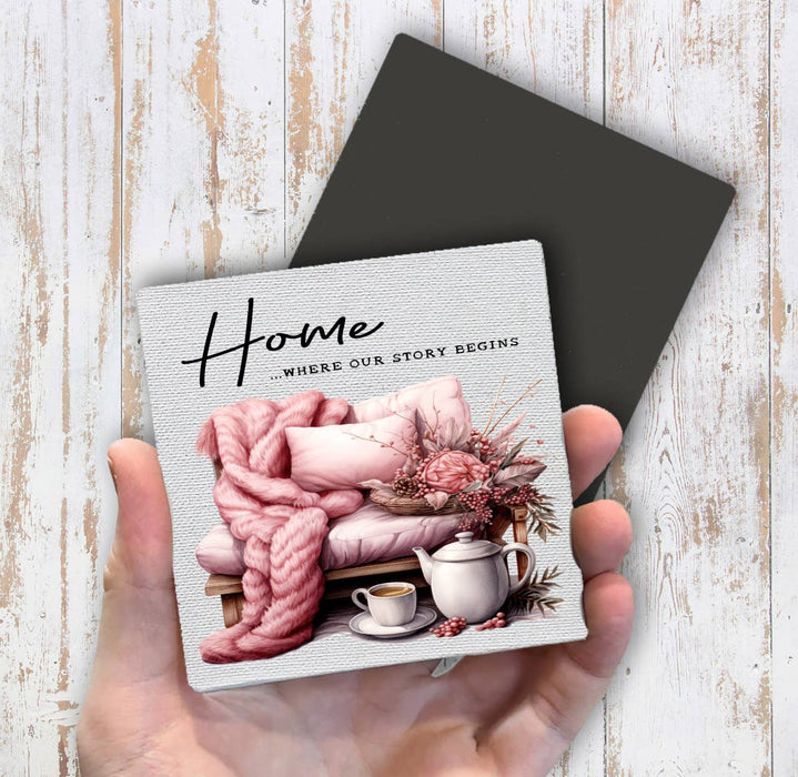Home where our story begins Magnet Fridge