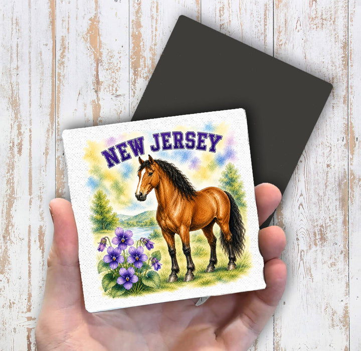 New Jersey State Bird and Animal Magnet Fridge
