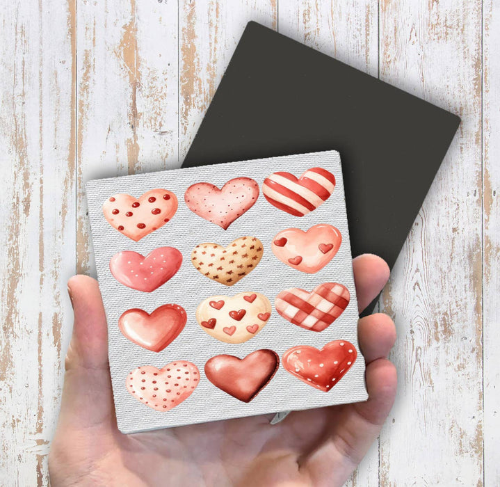 Valentine Heart Cookies Magnet Fridge