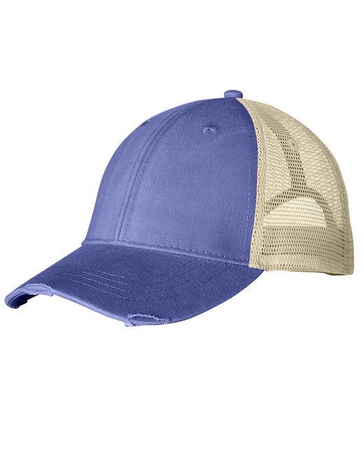 Dog Paw Leather Patch Distressed Mesh Snapback Hat