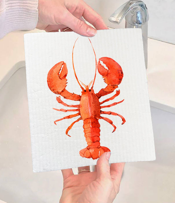 Maine Lobster Coastal SWEDISH DISH CLOTH