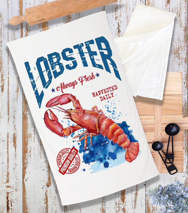 Lobster Always Fresh Maine Coastal Terry Cloth Towel