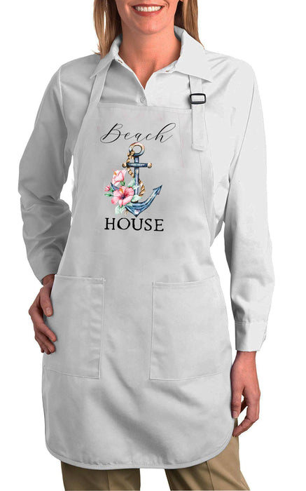 Beach House Boat Anchor Ocean Cotton Apron