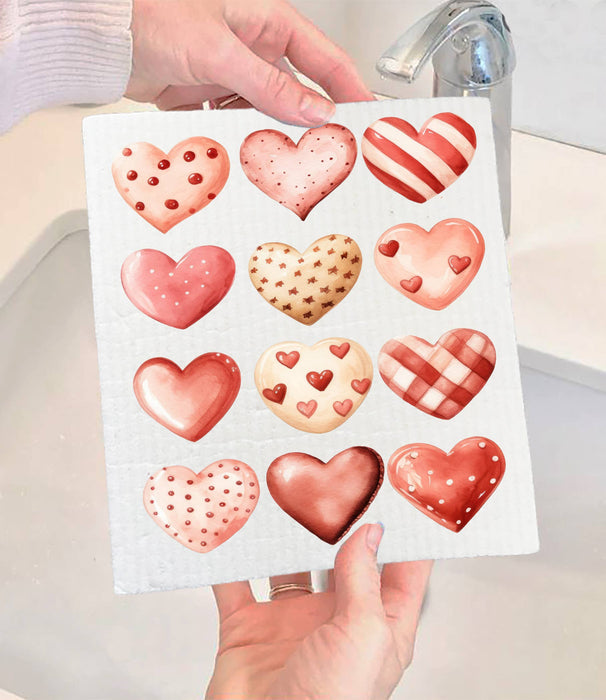 Valentine Heart Cookies  SWEDISH DISH CLOTH