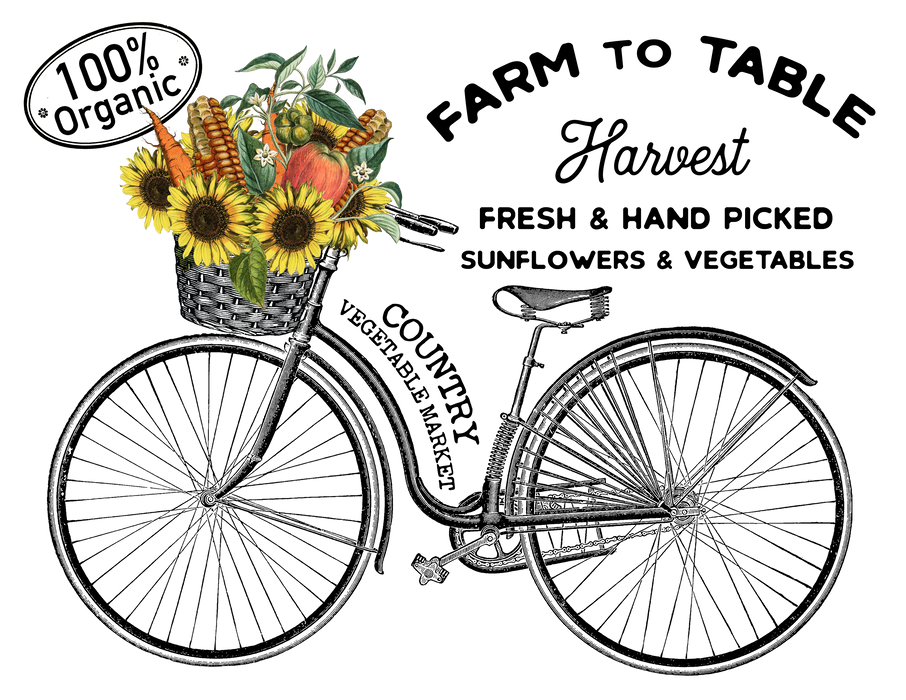 100% Organic Farm to Table Bike Basket