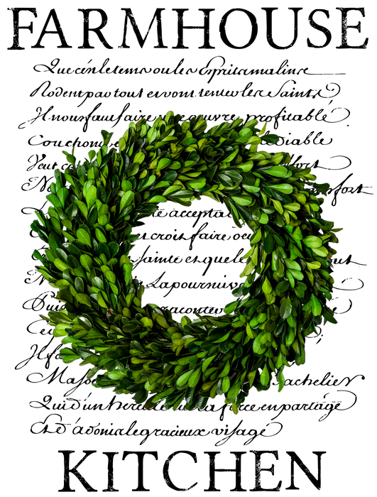 Farmhouse Kitchen Boxwood Wreath