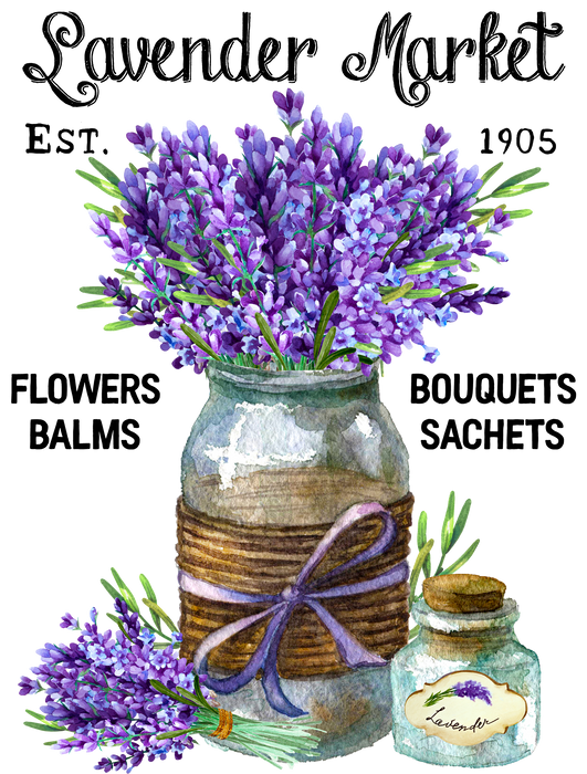 Purple Lavender Country Market Kitchen