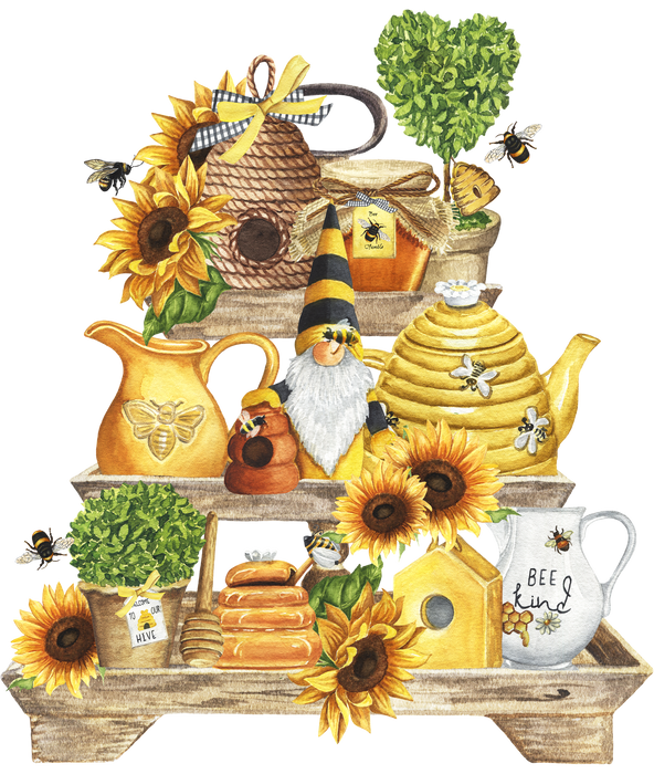 Bee Kind Honey Bees 3 Tier Tray