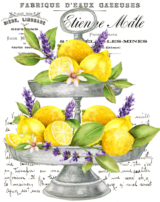 Lemons and Lavender 2 Tier Tray Cotton Apron