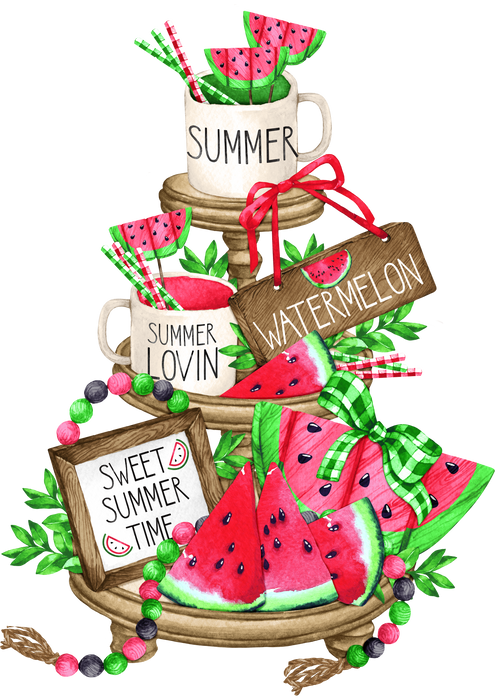 Summer Time Sweet Watermelon Cotton Apron
