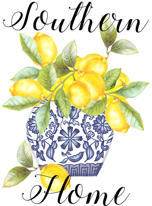 Blue & White Chinoiserie Ginger Jar Lemons