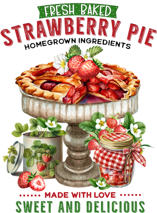 Country Fresh Baked Strawberry Pie