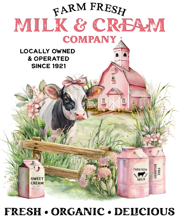 Country Farm Fresh Milk & Creamery Cow