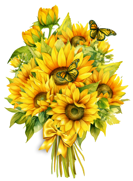 Sunflowers Butterfly Bouquet